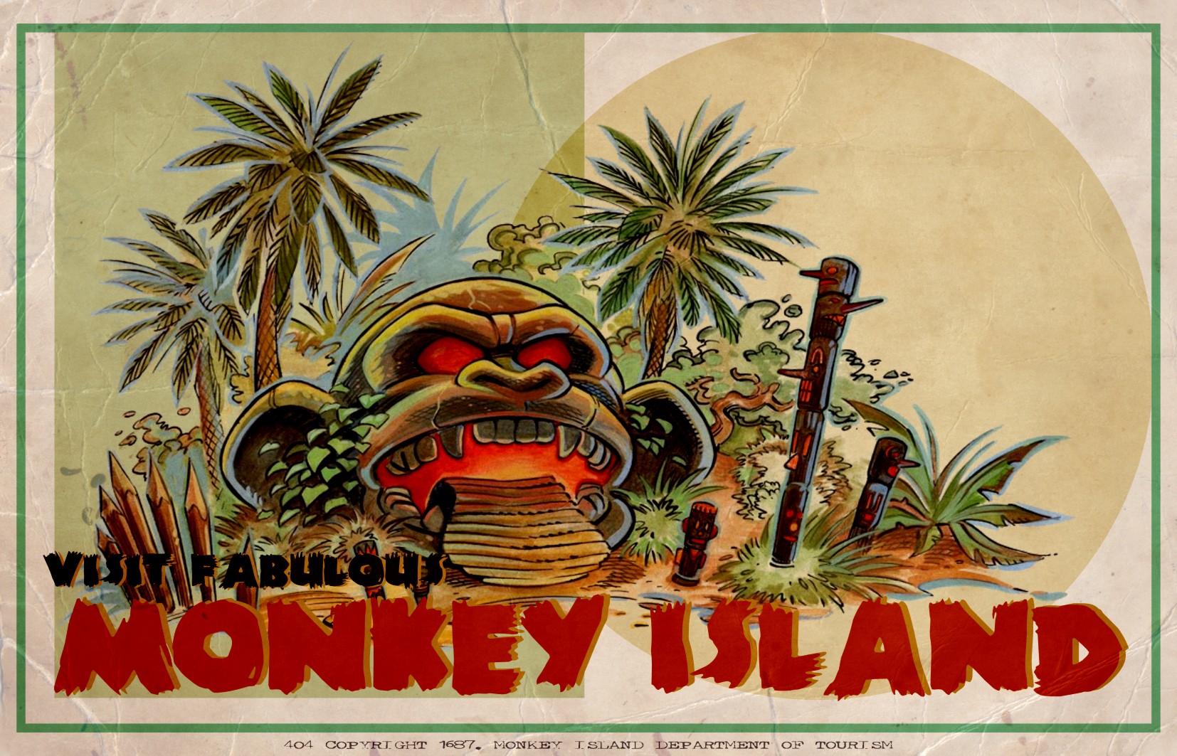 Monkey Island Christmas card by Redbeard1973