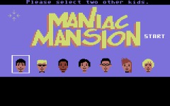 Character selection from the Commodore 64 version of Maniac Mansion.