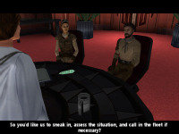Mon Mothma, leader of the New Republic, gives Kyle and Jan a mission