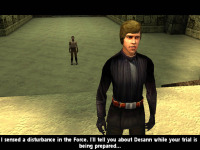 It's Luke Skywalker, now head of the Jedi Academy on Yavin 4.