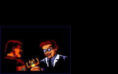 Intro sequence: Klaus Kerner and Dr. Ubermann. They don't look anything like they do in the adventure game.