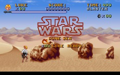 Level 1: Luke is in the Tatooine wastelands, for some reason.