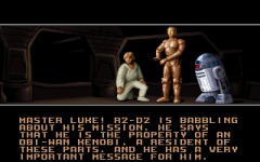 Threepio gives Luke instructions to find Obi-Wan Kenobi