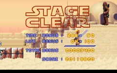 The Level End screen, with stats.