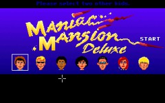 Character selection screen from <i>Maniac Mansion Deluxe</i>