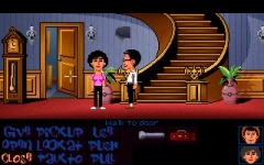 <i>Maniac Mansion Deluxe</i>: Wendy and Bernard in the front hall