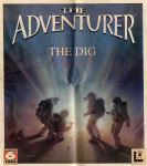 Early box art of <i>The Dig</i> from Brian Moriarty's time, with four characters.