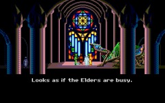 Bobbin eavesdrops on the Elders (TurboGrafx-16)