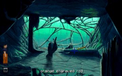 Inside an underwater cavern