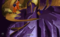 A metal plate spins in a cavern inside the island