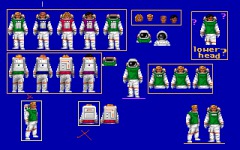 More designs for the four astronaut suits.