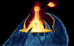 Designs for a close-up of the scepter glowing