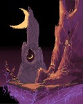 Color sketch of the tomb plateau. That moon sure is big.