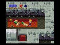Zeke helps himself to some loot in the castle.
