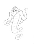 A freaky monkey seahorse thing.