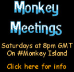 Specified times to meet and chat at #monkey-island!