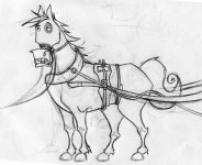 Horse concept sketch. 