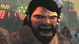 Among the "new threads" you can give Eddie in the Hammer of Fate DLC is a bearded look that effectively makes him Tim Schafer.