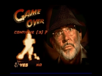 In a deleted scene from <i>Crystal Skull</i>, it was revealed that Henry Sr. died from the indignity suffered by this selection of a Game Over image.