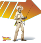 Back to the Future concept art with Doc Brown
