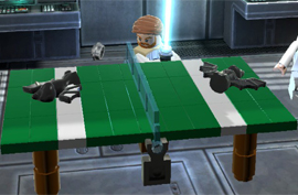 Obi-Wan plays some ping pong, lightsaber style!