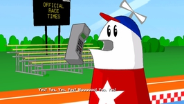 Homestar replies to Marzipan on his cellphone the same way Sam responds to the commissioner in Abe Lincoln Must Die!