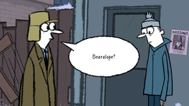 The bearalope is from Graham Annable's Dank comic available on the Telltale website
