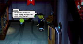 The Grubbins use the same wording when referring to the kids, instead of calling them by name, in the same way that Linda does in Psychonauts