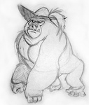 Unnamed gorilla, wearing the hat of Jane Starling from Ghost Pirates of Vooju Island.