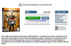 The Armed & Dangerous pre-order bonus offer as it was advertised on the EB Games product page.